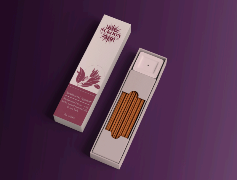 SUKOON ROSE BAMBOOLESS INCENSE STICKS (PACK OF 27) - Image 2